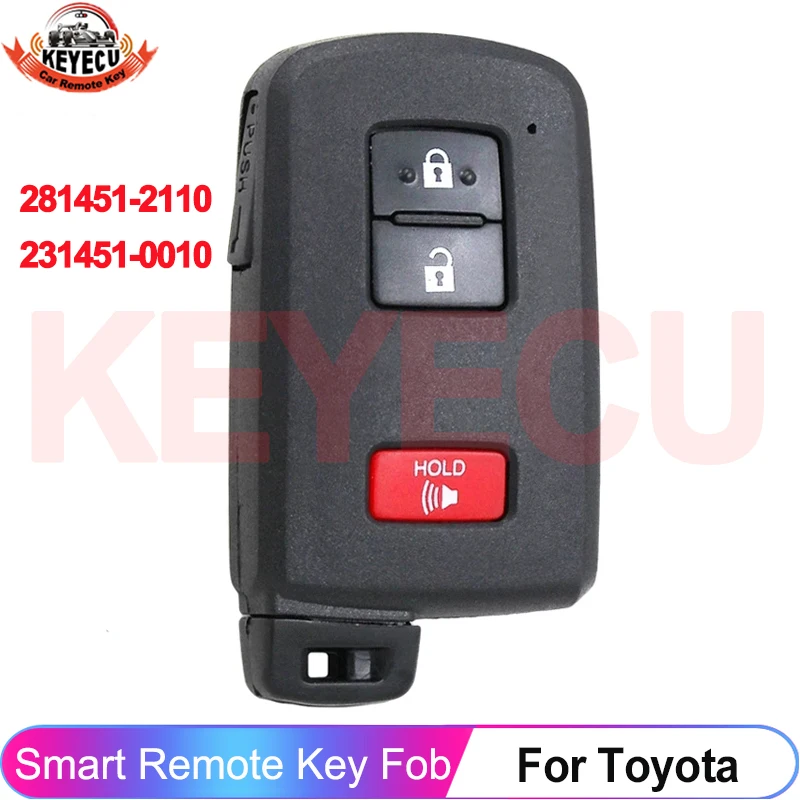 KEYECU 281451-2110 HYQ14FBA 231451-0010 HYQ14FBB para Toyota Prius Tacoma 4Runner Tundra Land Cruise Highlander llave remota inteligente