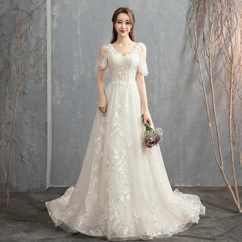 

N129 Light wedding dress 2024 new summer bride