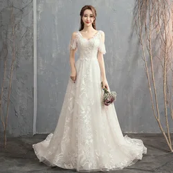 N129 Abito da sposa leggero 2024 nuova sposa estiva