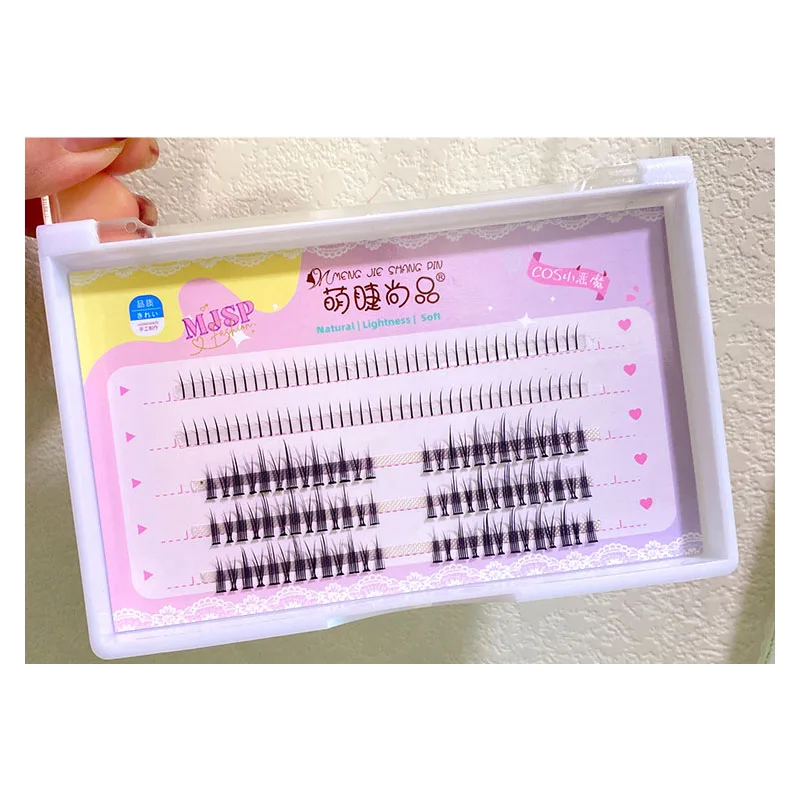 3/5 Rows Little Devil Cos False Eyelashes Natural Simulation Grafting Single Cluster Eyelashes Makeup Beauty Tools