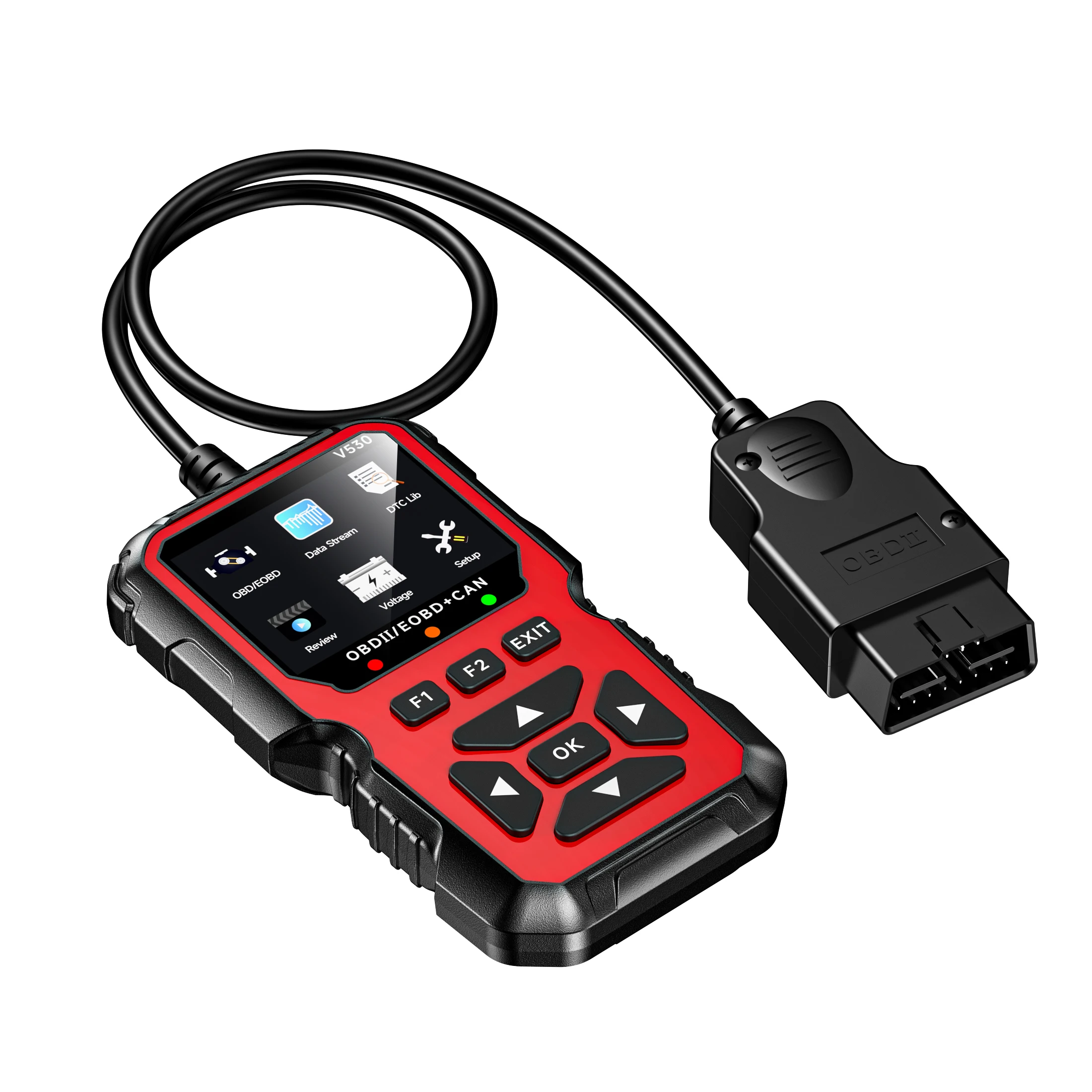 2026 FOXSUR V530 Car OBD2 Fault Scanner Engine Battery Test Fault Code Clear Real-Time Data Professional OBD Inspection Tool