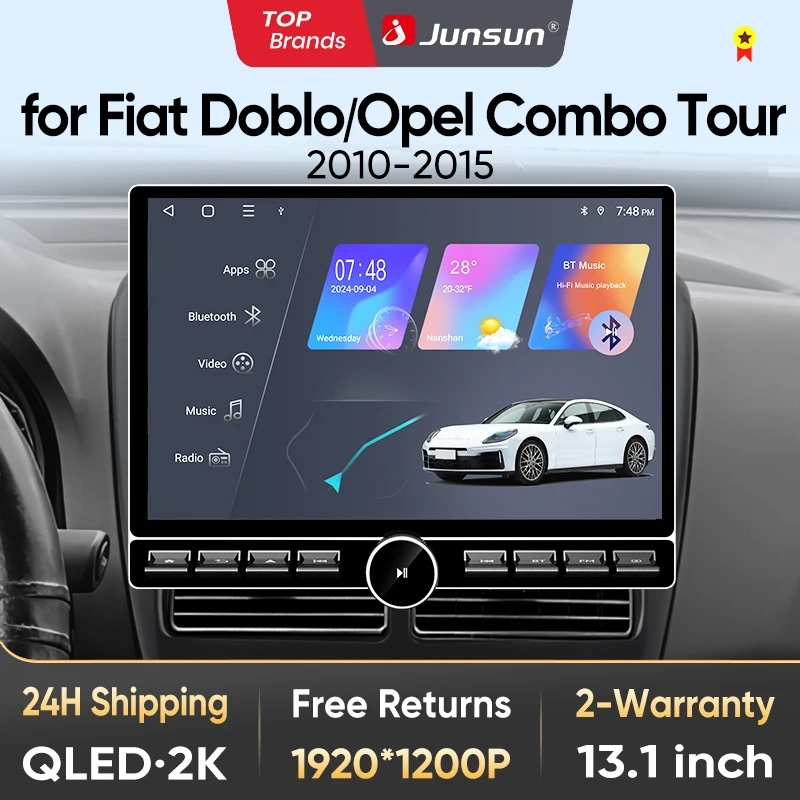 Image of Junsun 13,1″ QLED Wireless CarPlay Android Auto Autoradio für Fiat Doblo 2 2010-2014 Opel Combo 3 2011-2018 Intelligente Systeme