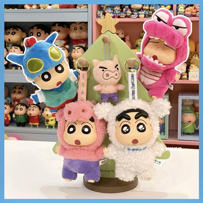 

In Stock Crayon Shinchan Dressing Party Series Mystery Box Vinyl Wool Anime Figure Custom Collectible Toy Ornament Birthday Gift