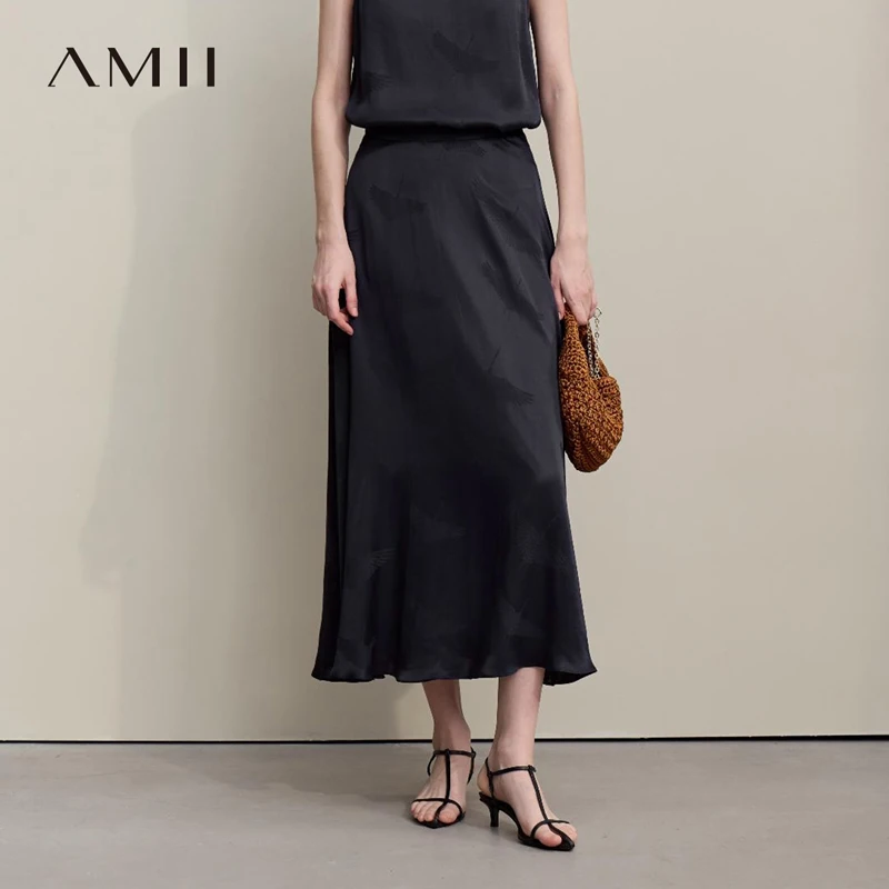 

Amii Long Skirts For Women 2026 Spring New Elegant Chinese Style Jacquard Skirt Women's Casual Loose Umbrella Skirt 12651008