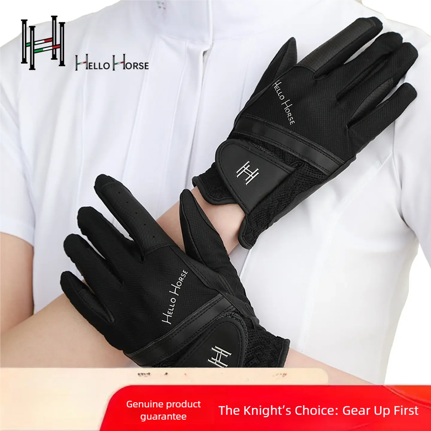 

Hello Horse Equestrian Gloves Breathable Wear Resistant Summer Horse Riding Gloves Kids Unisex Professional Equestrian Equipment