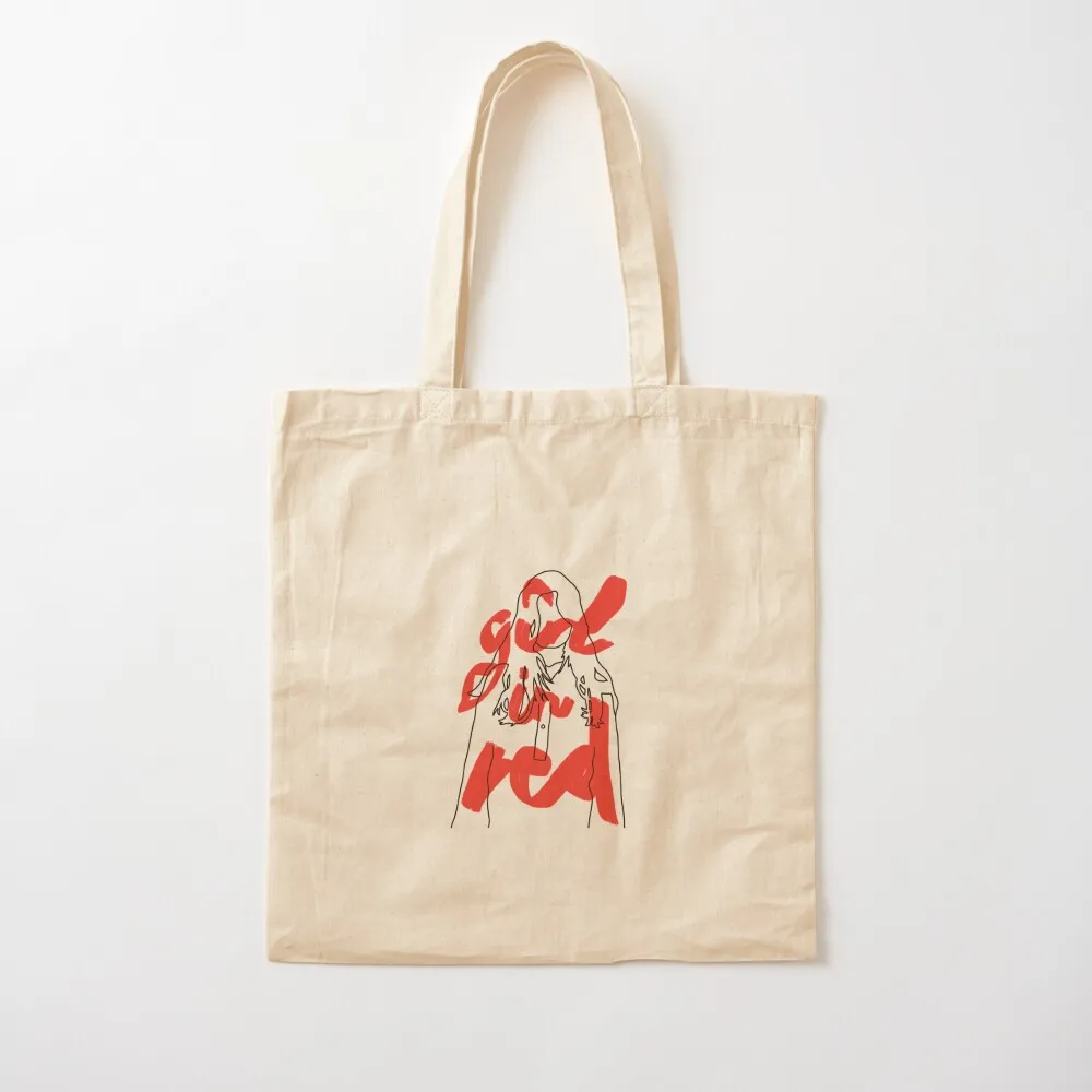 

girl in red Tote Bag the tote bag bag for beach Canvas Tote