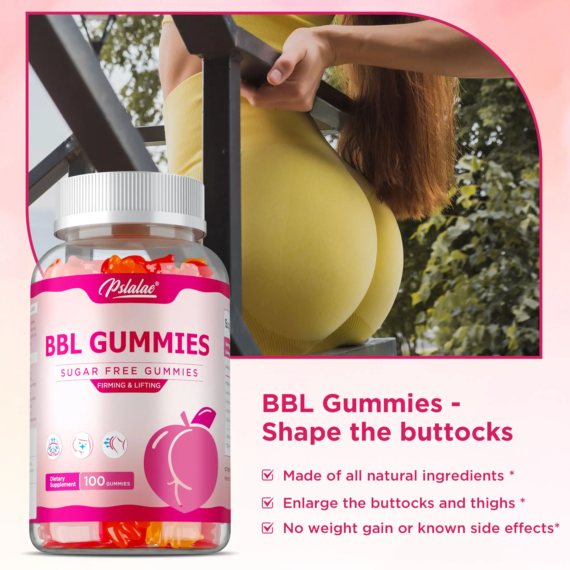 BBL Gummies - Big Butt, Manage Body Shape, Improve Appearance, Increase Confidence, Sculpt Your Butt and Hips