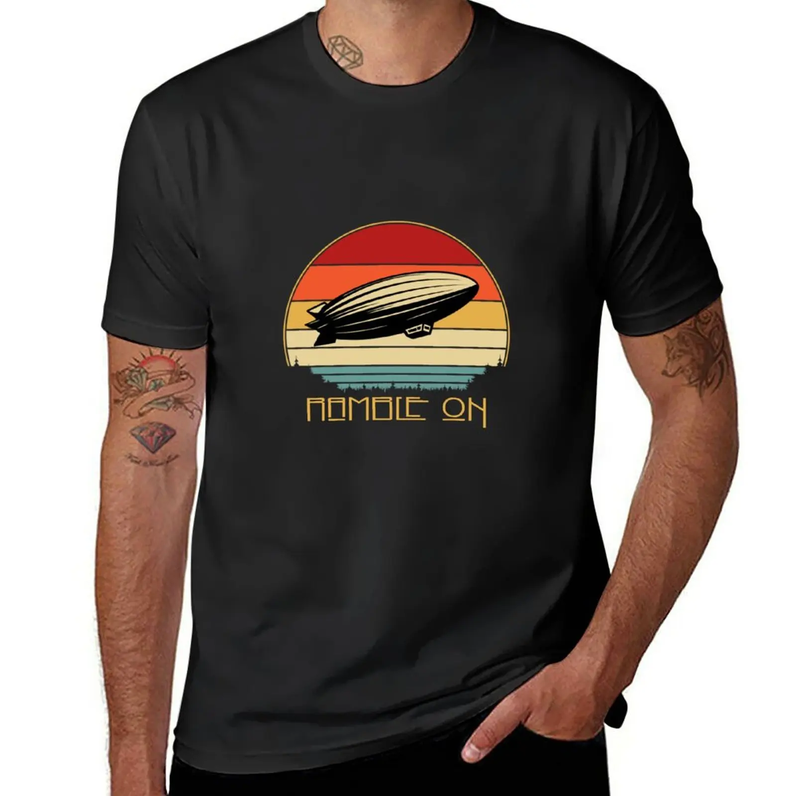 

New Ramble On Zeppelin T-Shirt Anime t-shirt vintage clothes Short t-shirt mens workout shirts