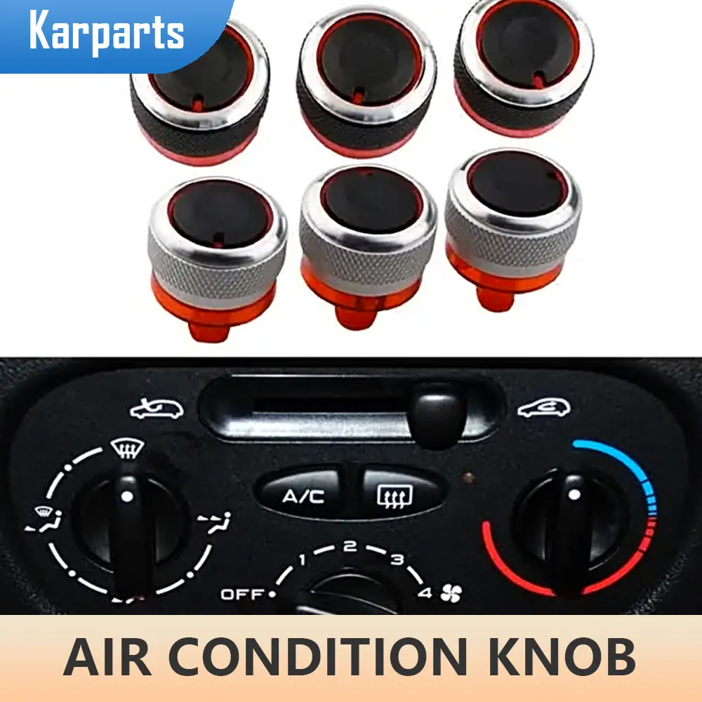 

Aluminum Alloy Car Air Conditioning Knob Heat Control Switch Button Knob for Peugeot 206 207 2006-2011 for Citroen C2 2007-2011