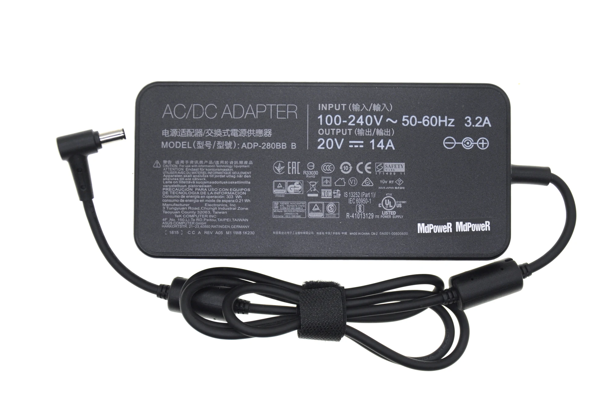 Original For ASUS PG35V G703GI GX701 ROG G703GX ADP-280BB B AC Adapter 20V 14A 280W MSI GE75 GE63 RAIDER RGB 8SF-233RU Charger