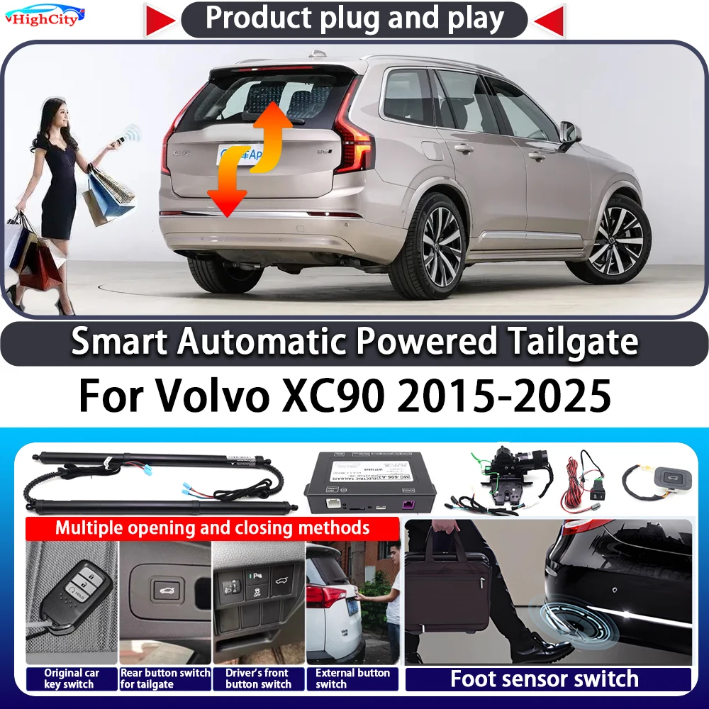 

For Volvo XC90 2015-2025 OEM Smart Automatic Powered Tailgate Key Control Trunk Lift Close Kit Electric Power Tailgate