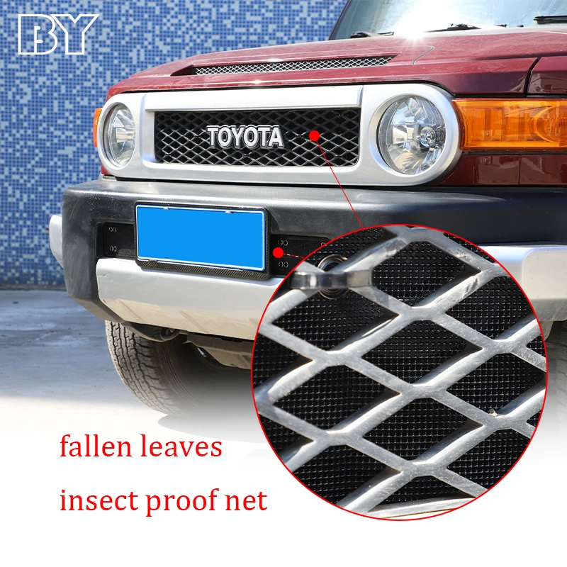 Car Accessories Insect Screening Mesh Front Grille Anti-Insect Dust Garbage Proof Cover For Toyota FJ Cruiser 2007-2021