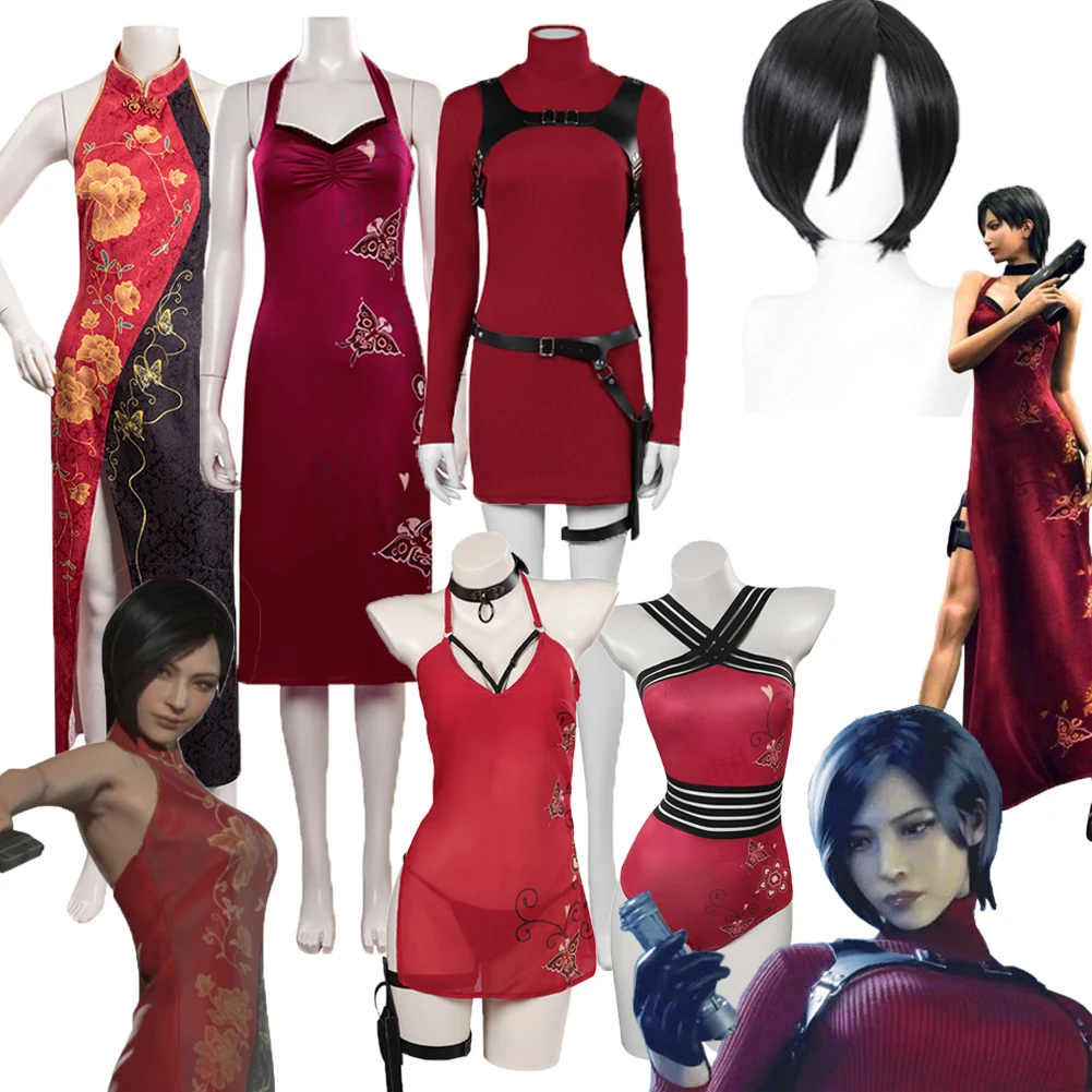 Ada Wong تأثيري حلي للنساء ، Ada تأثيري ، فستان الخيال ، شيونغسام ، هالوين ، كرنفال دعوى ، اكسسوارات الإناث ، 4 كوس