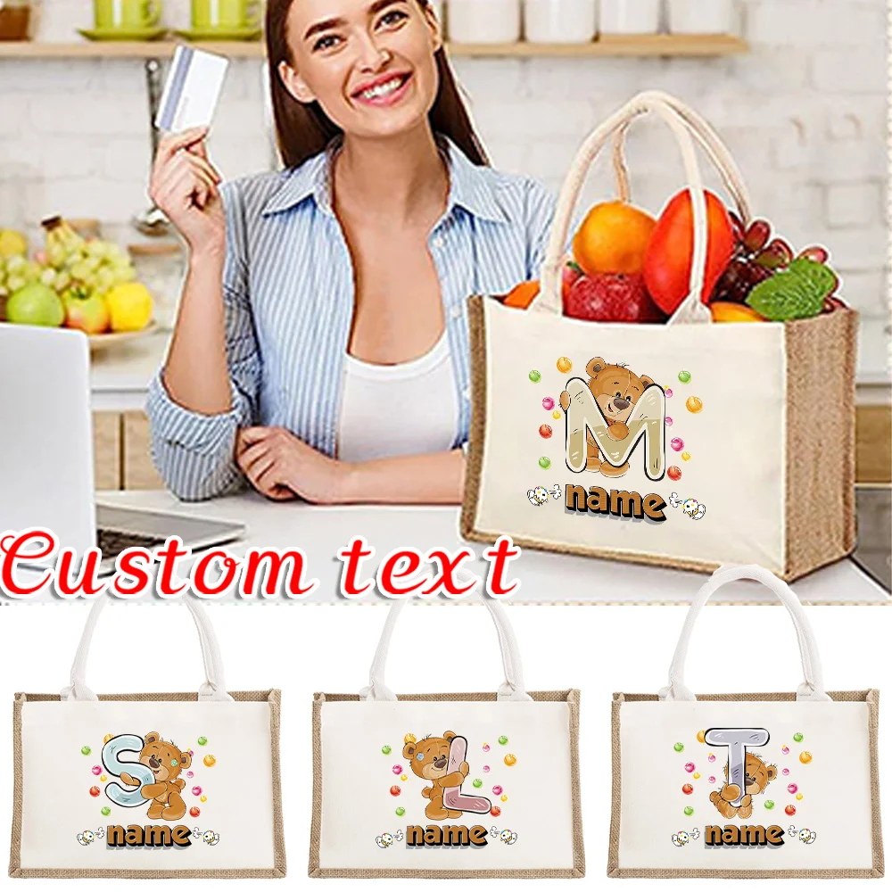 

Customized Name Shopping Bag Reusable Handbag Outdoor Portable Storage Bag Customized Product