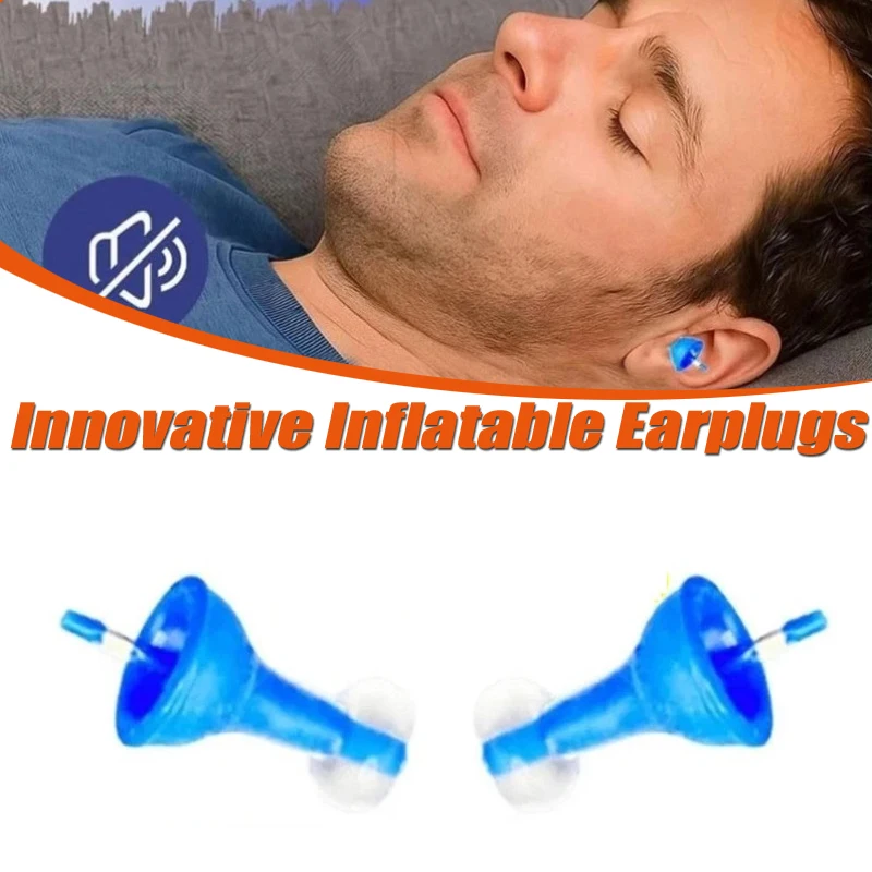 Innovative Inflatable Earplugs Can Be Reused Waterproof Comfortable Noise-reducing Earplug-protecting and Sleep Mute