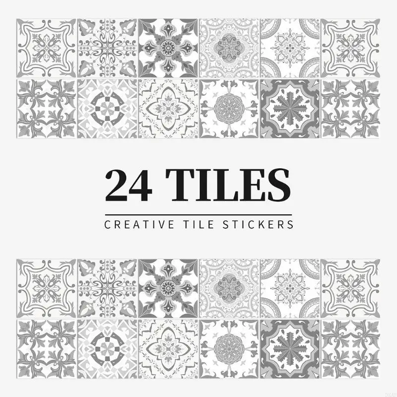 DXAF 10pcs Mandala Backsplash Azulejos Palabra