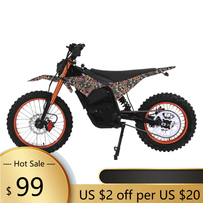 DXY 4500W 60MPH Top Speed Electric Motorcycle 72V Mid-drive Brushless Motor Adult Electric Dirt Bike for US Dealer Off-Road Trai