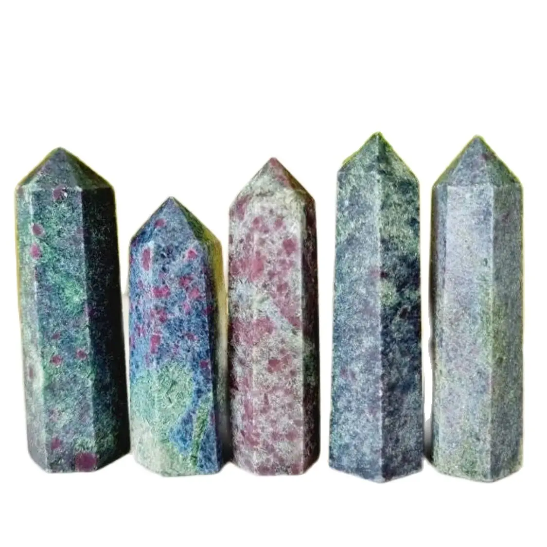 Natural Ruby Kyanite Tower Healing Crystal Point Witchcraft Home Decoration Gemstone Gift