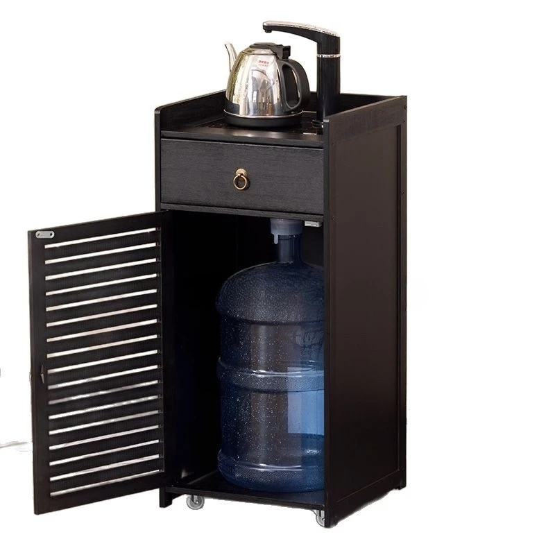 Mobile small coffee table Household bottled water Tea table Side cabinet Kettle integrated tea table