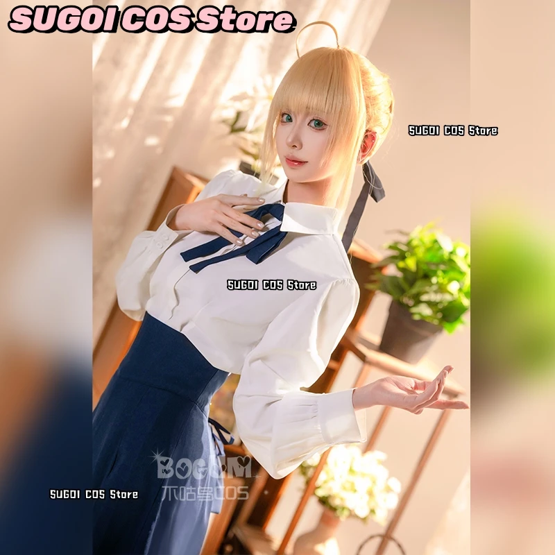 مصير/البقاء ليلة أرتوريا بيندراجون صابر زي مدرسي ملابس فساتين جياكي اليابانية ألعاب أنيمي لعب الأدوار شعر مستعار حذاء الدعامة الدعاوى