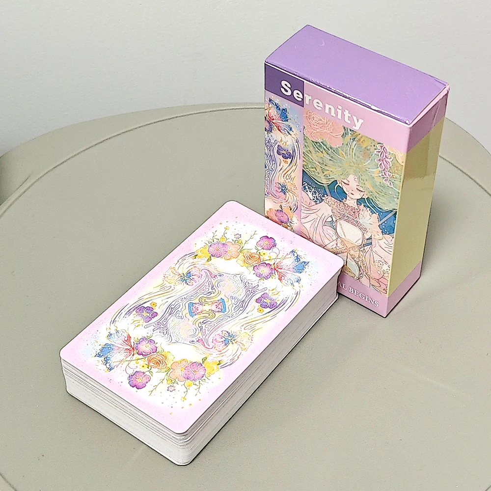 

Serenity Tarot Deck 78 Pcs Warm Dreamy Anime-Style Tarot Cards Based on Rider System - 10.3*6cm