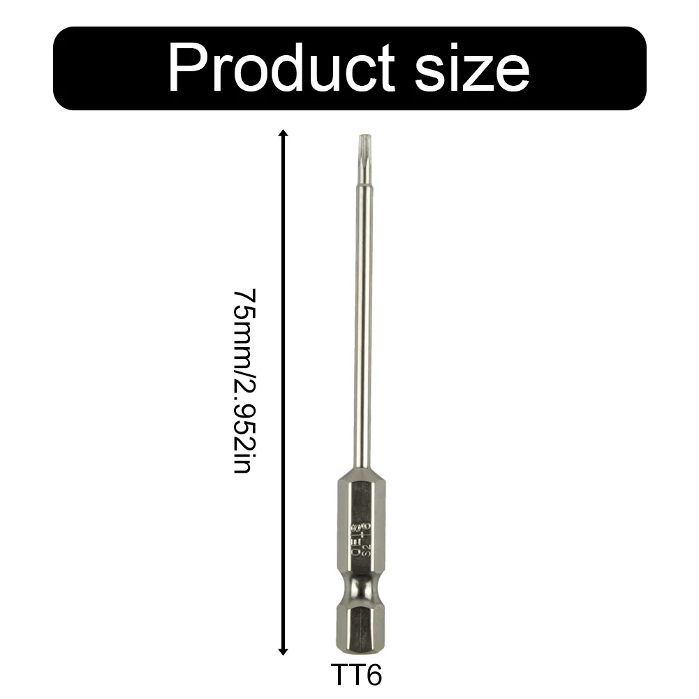 Accessories Screwdriver Silver T6-T40 Magnetic Magnetisch Silber Alloy Steel Electroplating Exact Screw Unscrew