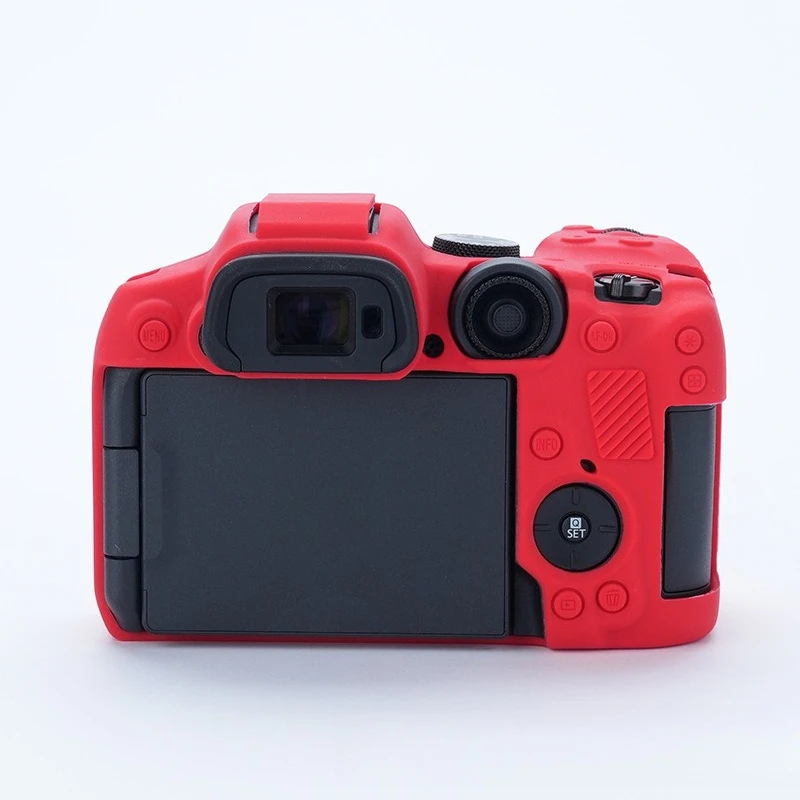 

For Canon EOS R7 Soft Silicone Armor Skin Case Camera Bag Body Cover Protective Rubber Cover + free tempered film