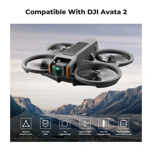 Imagen 2 del producto Juego de filtros K & F Concept para DJI Avata 2 filtros UV/CPL/ND8/ND16/ND32/ND64 lentes de Dron recubiertos multicapa accesorios de filtros de cámara