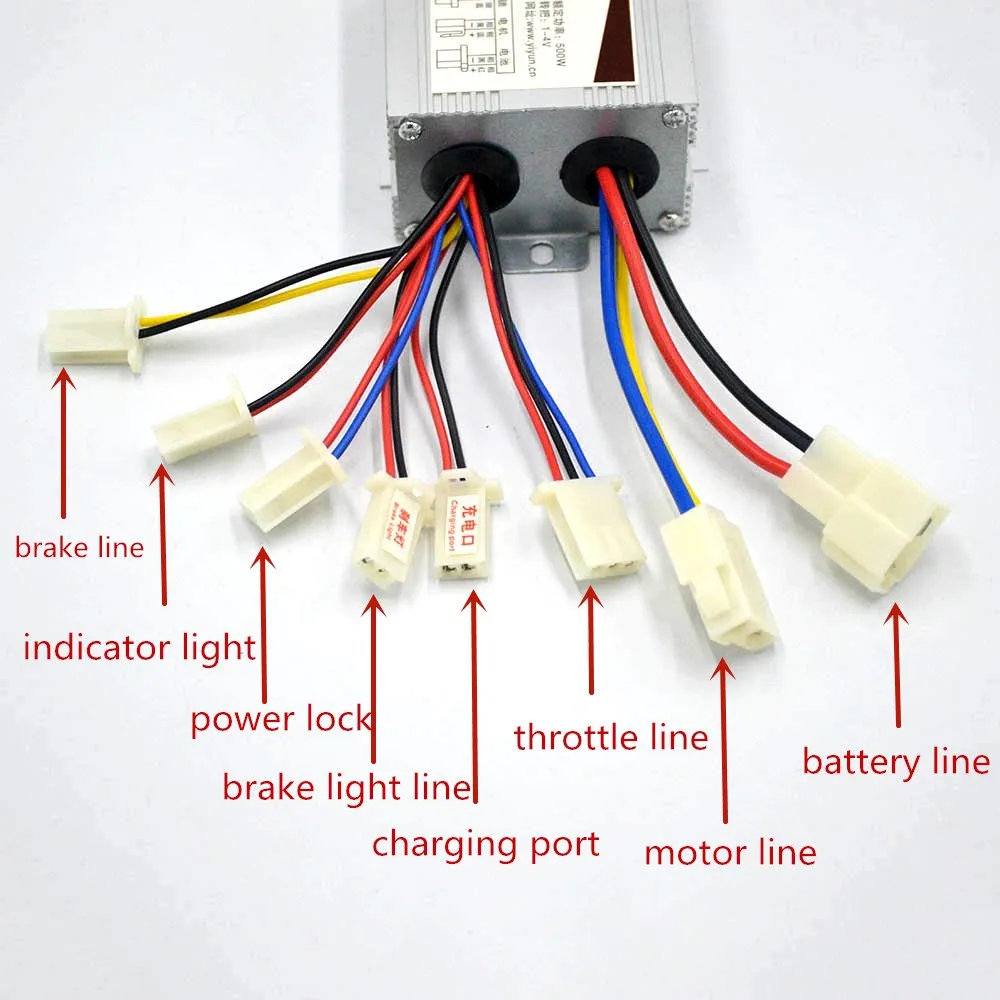 12V/24V/36V/48V 500/800W DC Electric Bike Motor Brushed Controller Box for Electric Bicycle Scooter E-bike Accessory