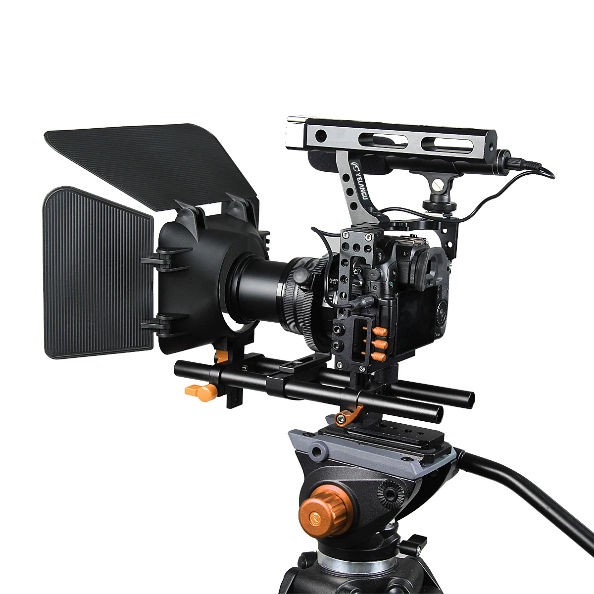 YELANGU Camera Cage Rig Kit for Panasoinc GH4 for Sony A7S A7 A7R A72 A7RII A7SII A6000 A6500 A6300 with Cold Shoe Handle