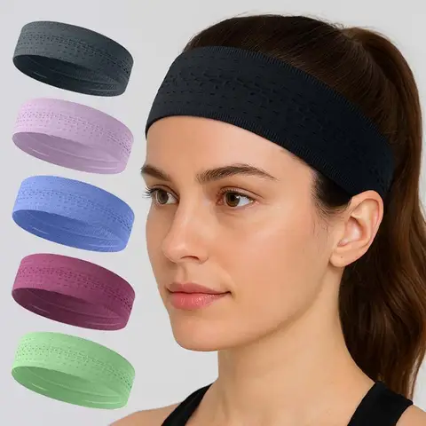Broaden Knitted Hair Bands For Men Women Summer Absorb Sweat Keep Fit And Run Yoga Headband And Exercise Antiperspirant Headband