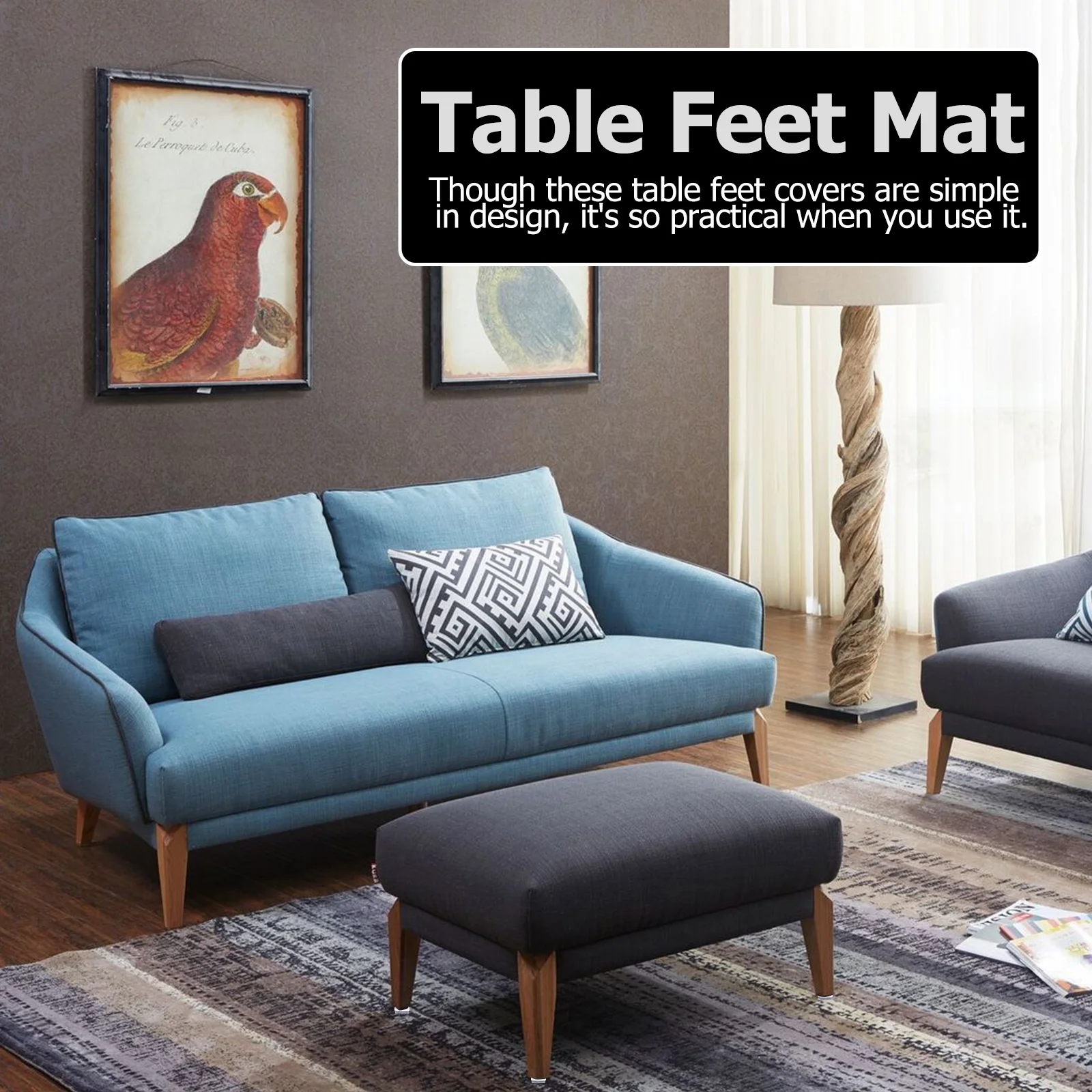 

50Pcs Desk Foot Sleeve Durable Table Feet Covers Simple Design Practical for Indoor Use Floor Protection Table Feet Covers