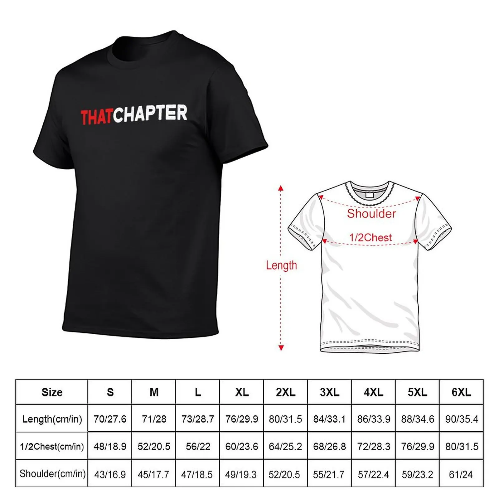 Camiseta con logotipo de That Chapter Merch, blusa, ropa de anime, camisetas gráficas para hombres