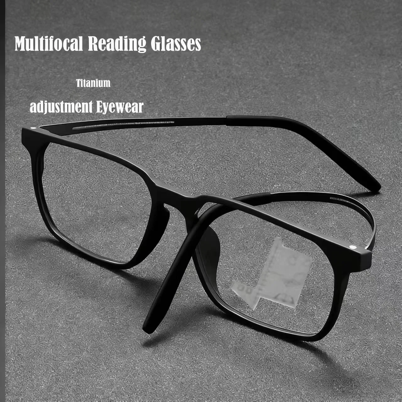 New 2pcs Titanium Square Frames Progressive Multifocal Reading Glasses For Men Women Anti-Blue Light Presbyopia Glasses 1.0 - 4