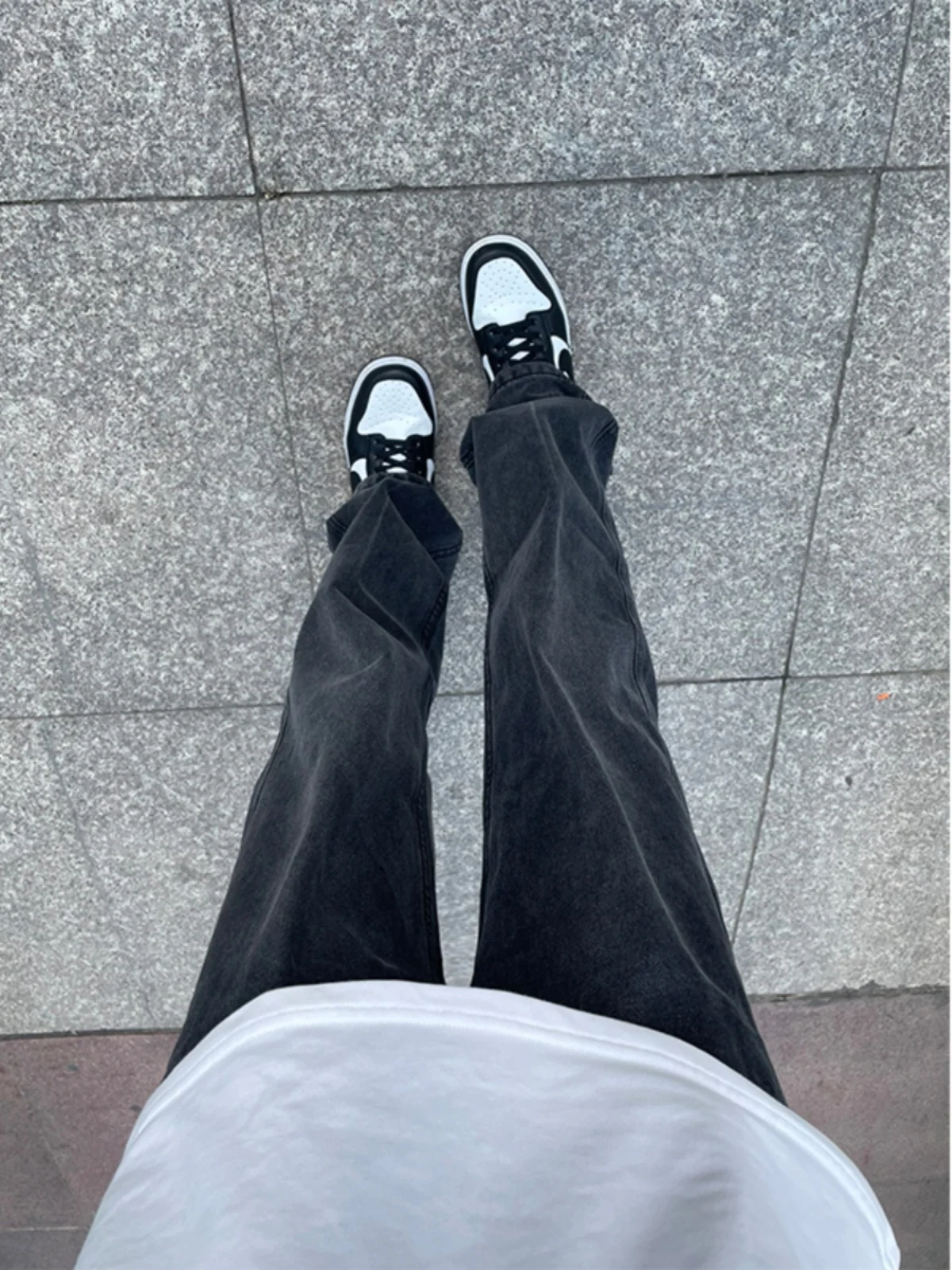 

Washed Black Grey Men's Jeans Slim Fit Straight Leg Long Trousers American Style Spring Autumn Trendy Brand OOTD High Street ...