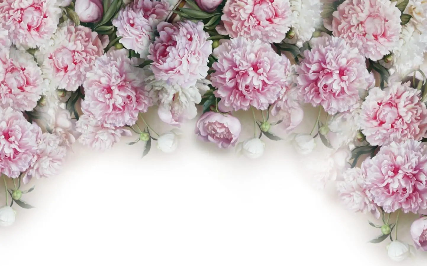 Custom wallpaper hand-painted watercolor peony flower Mural home decoration Pastoral pink flower background wall 3d wallpaer