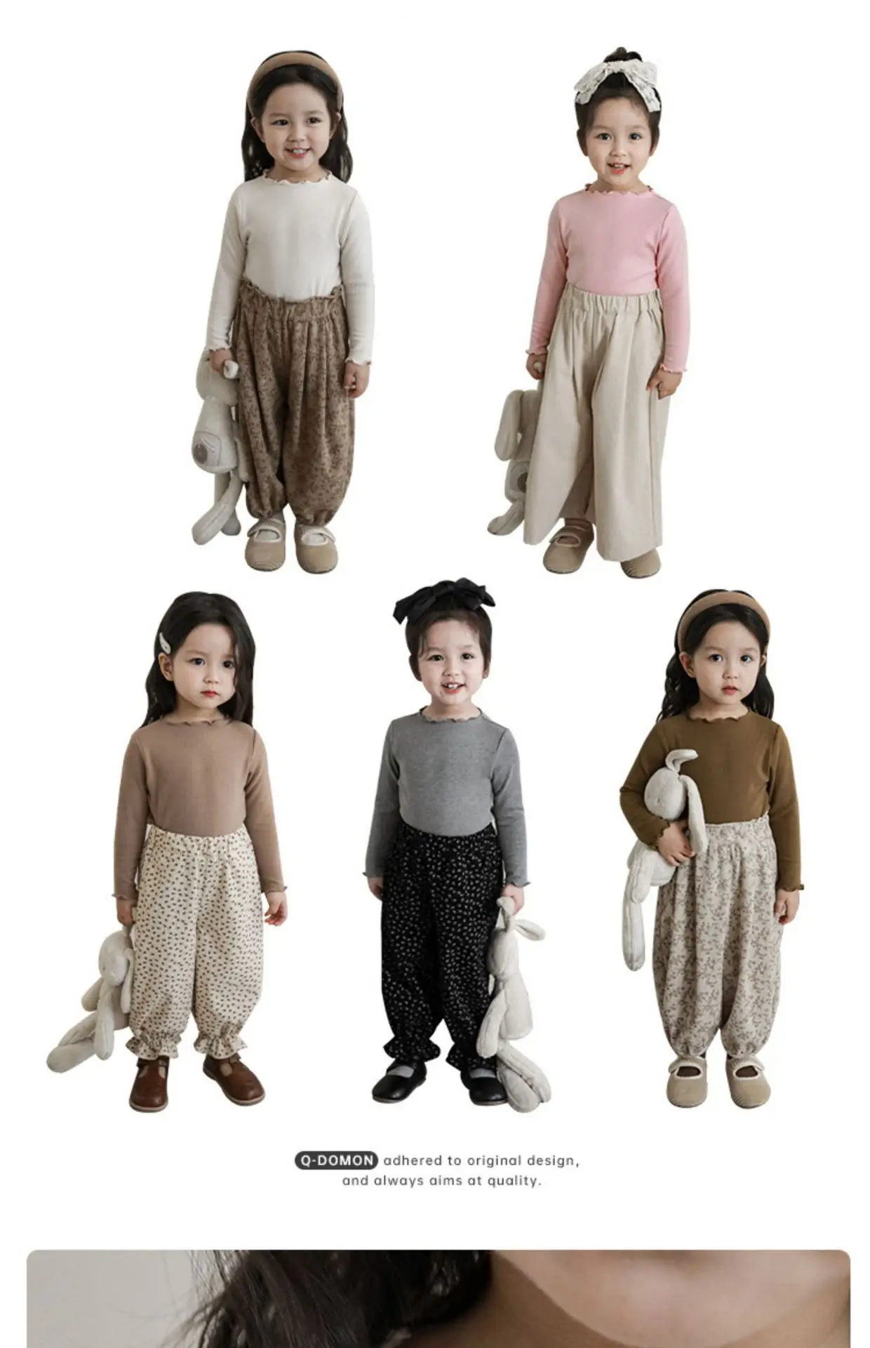 Schickes Rüschen-Spitzen-Rollkragen-Oberteil für Kleinkind-Mädchen, Weiche Stretch-Bluse aus Kunstwolle mit Langen Ärmeln, Lässiges Alltagsshirt für Kinder – Detail 1