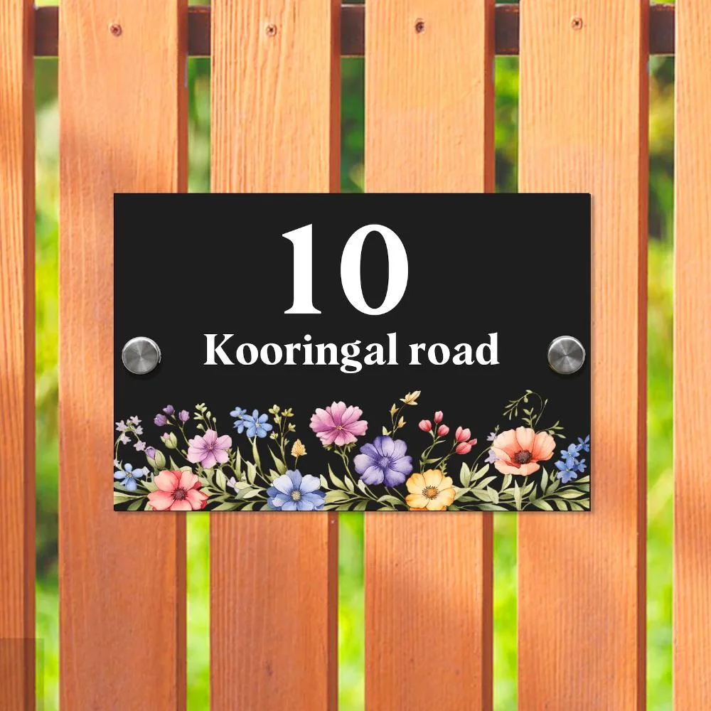 

Изготовленная на заказ табличка «Дом полевых цветов», акриловый материал — маркер для сада и улицы, современный стиль, новая табличка для домашнего декора