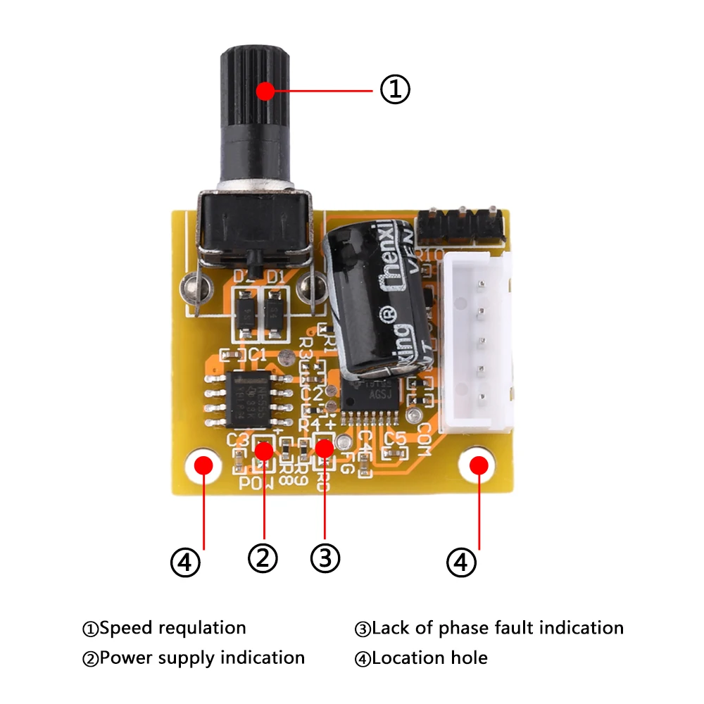 DC 5โวลต์-12โวลต์15วัตต์ BLDC เฟส DC brushless ฮอลล์น้อยมอเตอร์ไดร์เวอร์โมดูล DC 2A มอเตอร์ผู้ว่าราชการจังหวัดมอเตอร์คณะกรรมการควบคุม sensorless