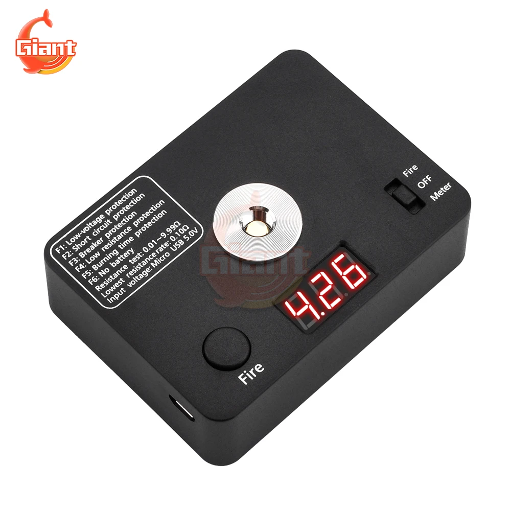 Digital Resistance Tester Professional Ohm Meter Resistor Voltmeter Mini Coil Burning Measure Building Platform Resistance Meter