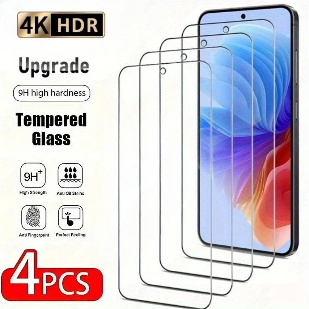 4Pcs High Definition Screen Protector for Samsung A56 A55 A36 A35 A25 A26 Tempered Glass for Samsung A15 A16 A24 A32 A53 A73 5G
