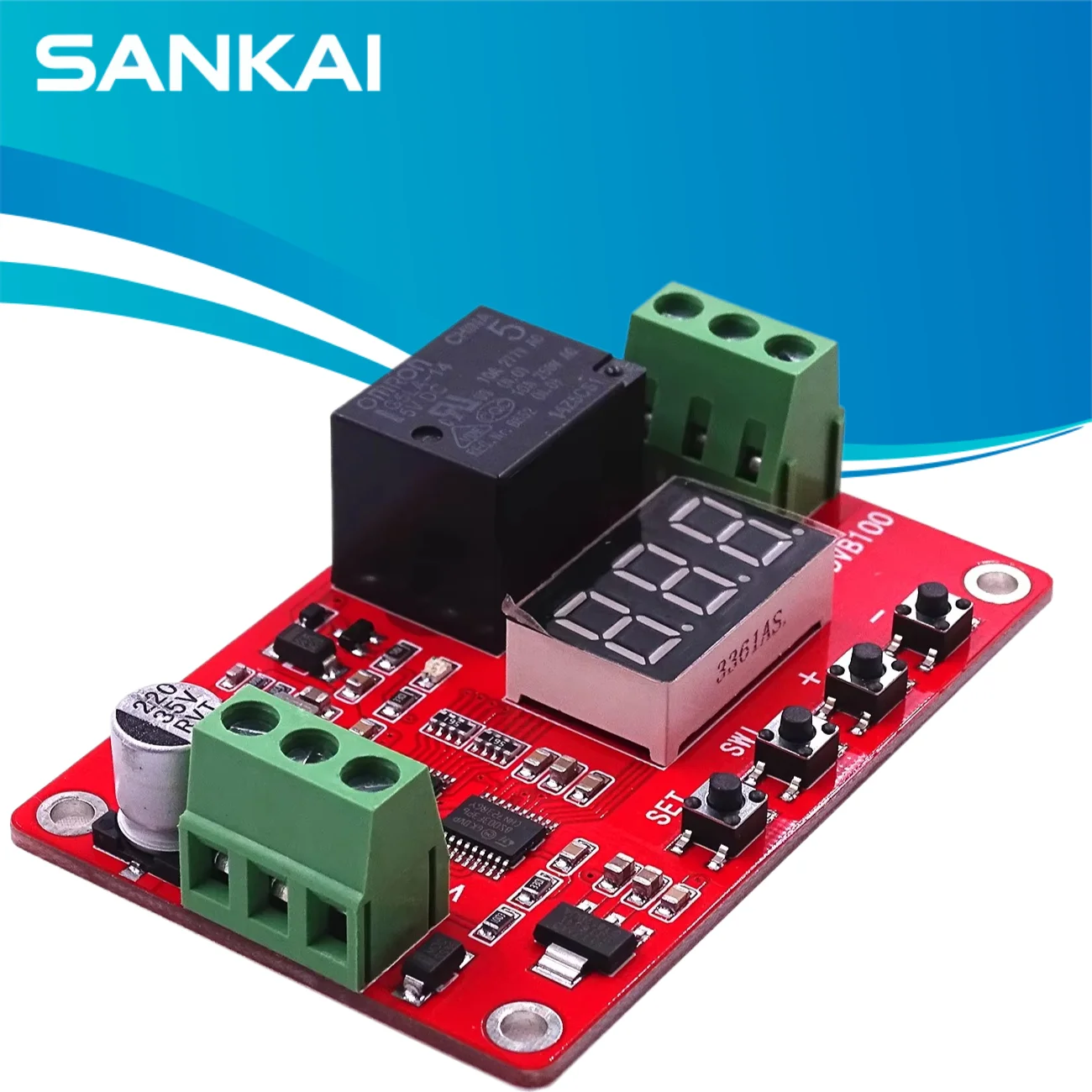 DVB100 Digital Voltage Comparator Module, 0-100V Measurement, Over/Under Voltage Protection