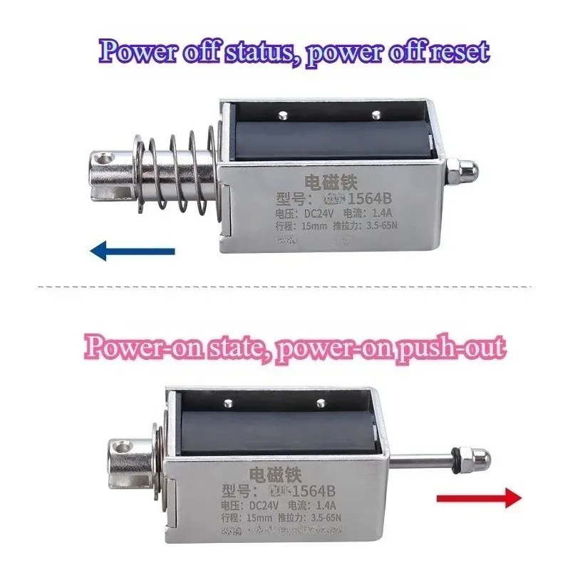 Immagine 4: 1040B 40N 12MM Tipo Push-pull Elettromagnete Lineare Piccolo Micro DC5V6V12V24V Elettromagnete Industriale A Corsa Lunga Magnete Elettrico