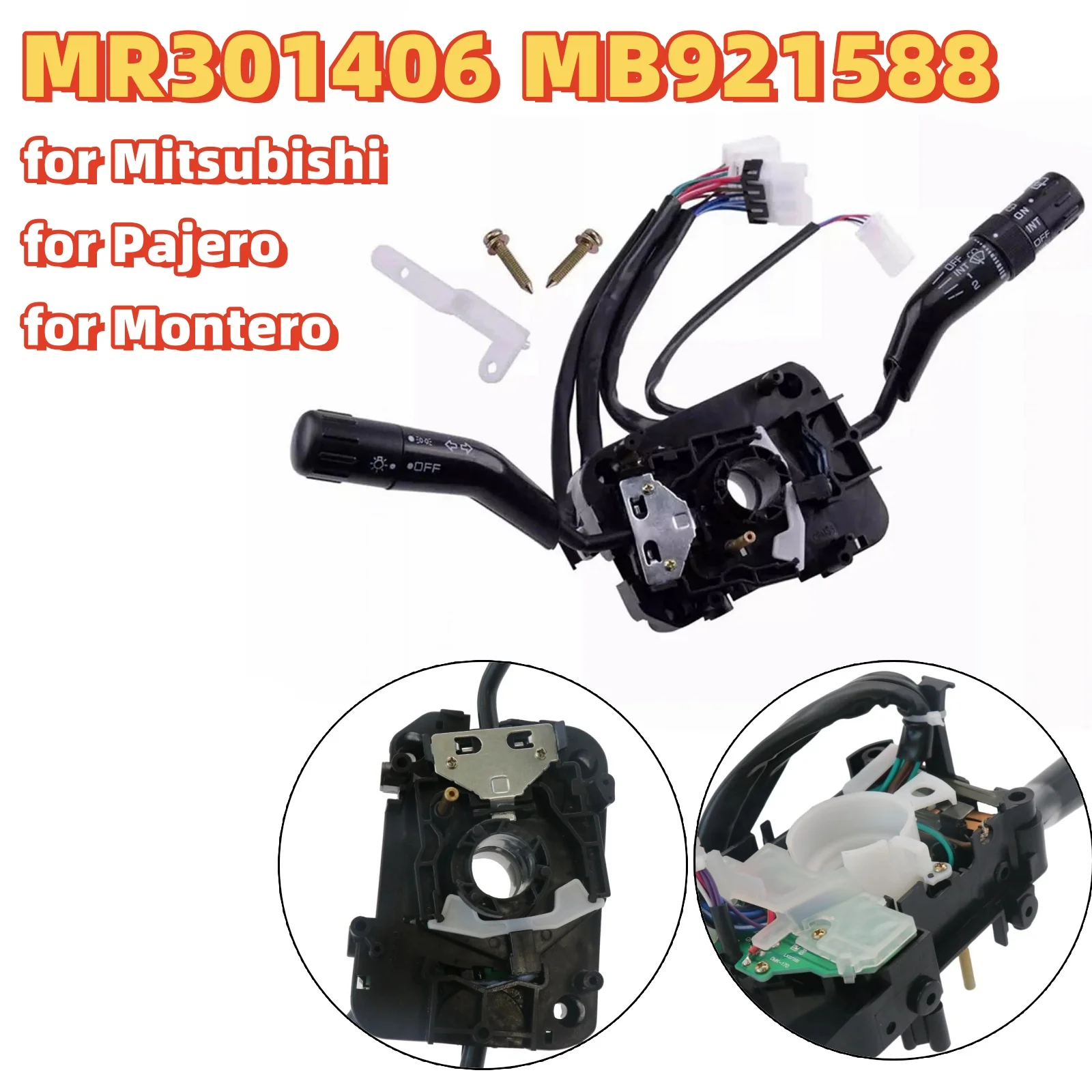 

Переключатель освещения стеклоочистителя на рулевом колесе MR301406 MB921588 для Mitsubishi для Pajero для Montero 1990-2004, комбинированный переключатель для интерьера