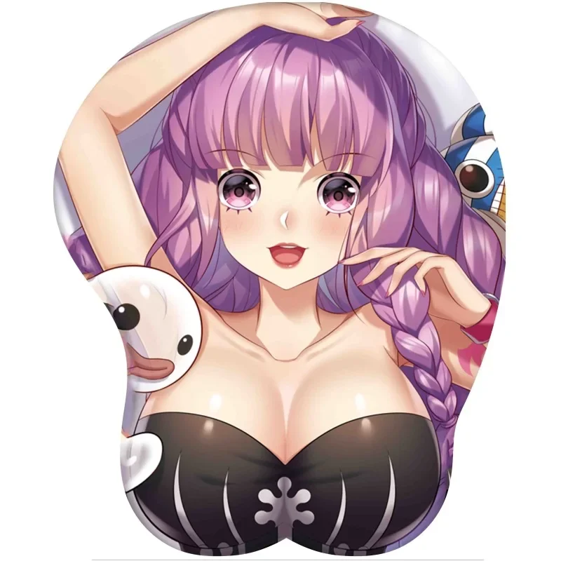 Alfombrilla de ratón con reposamuñecas, accesorio Sexy de una pieza, Nami, Anime, 3D, 6 tipos