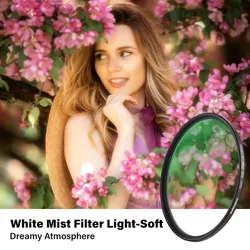 WalkingWay Soft Lens Filter White Pro Mist Diffusion Lens Filter Dreamy Fog Effect Lens Filte for Camera Photography Accessorie