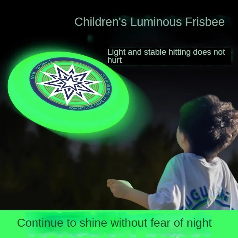 Children's Hand-thrown Spinning Frisbee Toy PU Lightweight 50g Luminous Frisbee Safe and Soft Parent-child Outdoor Play Toys