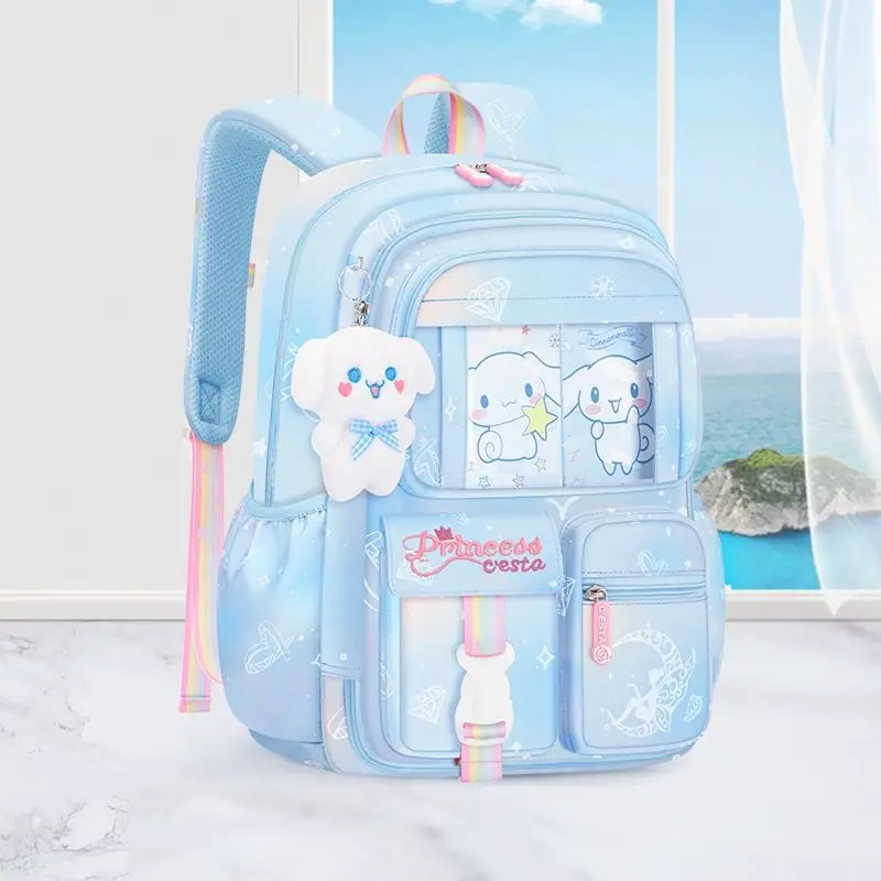

Sanrio Kuromi Cinnamoroll School Backpack Grades 1-3-6 Backpack for Girls Large Capacity Reduce Burden Provide Spine Protection