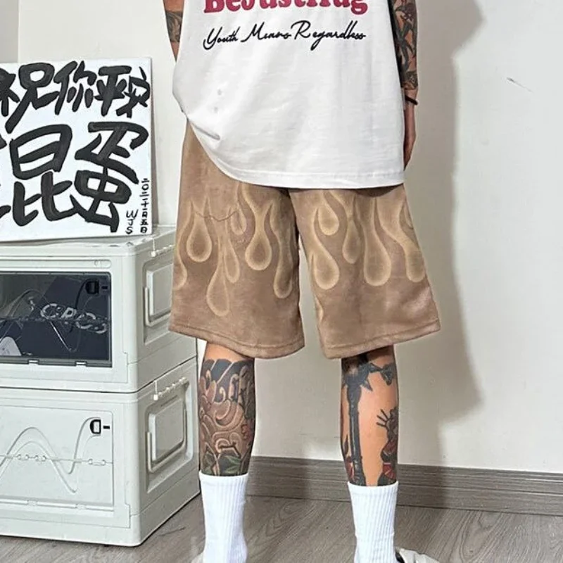 

Свободные спортивные мешковатые мужские короткие брюки с завязками, широкие спортивные шорты для бега Xl, повседневная новинка в роскошном стиле Y2k, малые мужские шорты небольшого размера