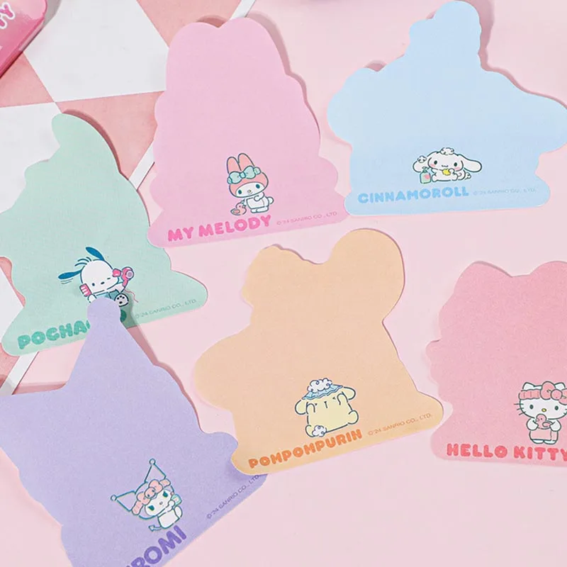 24pcs/lot Sanrio Kitty Pochacco Memo Pad Cartoon Melody Sticky Notes Stationery Label Notepad Planner Sticker Post School Supply